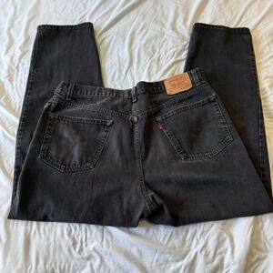 Vintage 1999 Levi Strauss 550 Relaxed Fit Black Denim Jeans Mens W42 L32